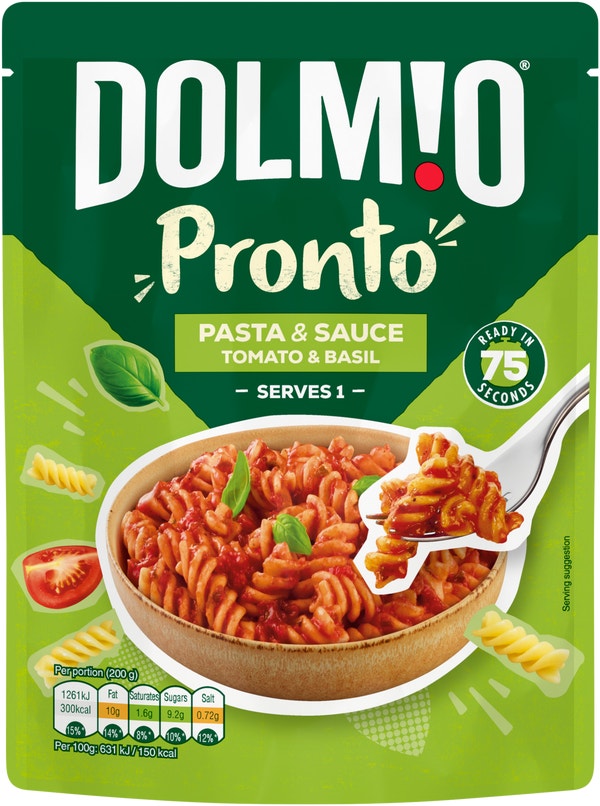 Dolmio® Pasta Pronto Tomato & Basil Microwave Fusilli