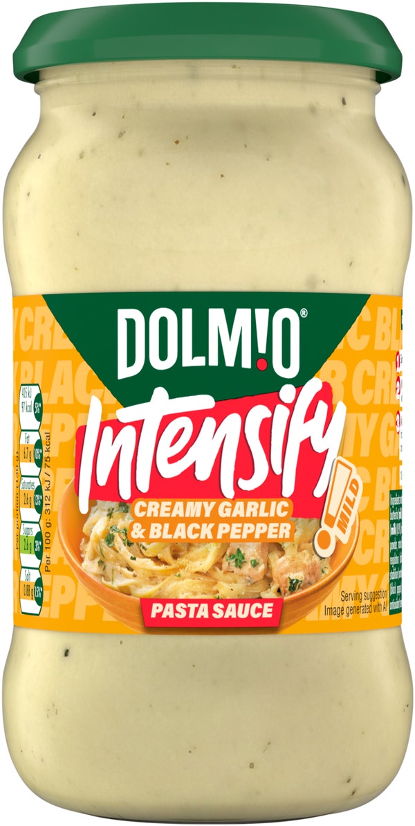 Dolmio® Intensify Mild Creamy Garlic & Black Pepper Pasta Sauce