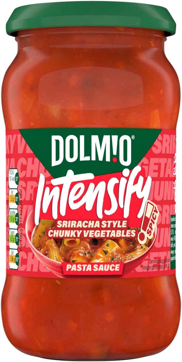 Dolmio Intensify Pasta Sauce Sriracha Style Chunky Vegetables 400g