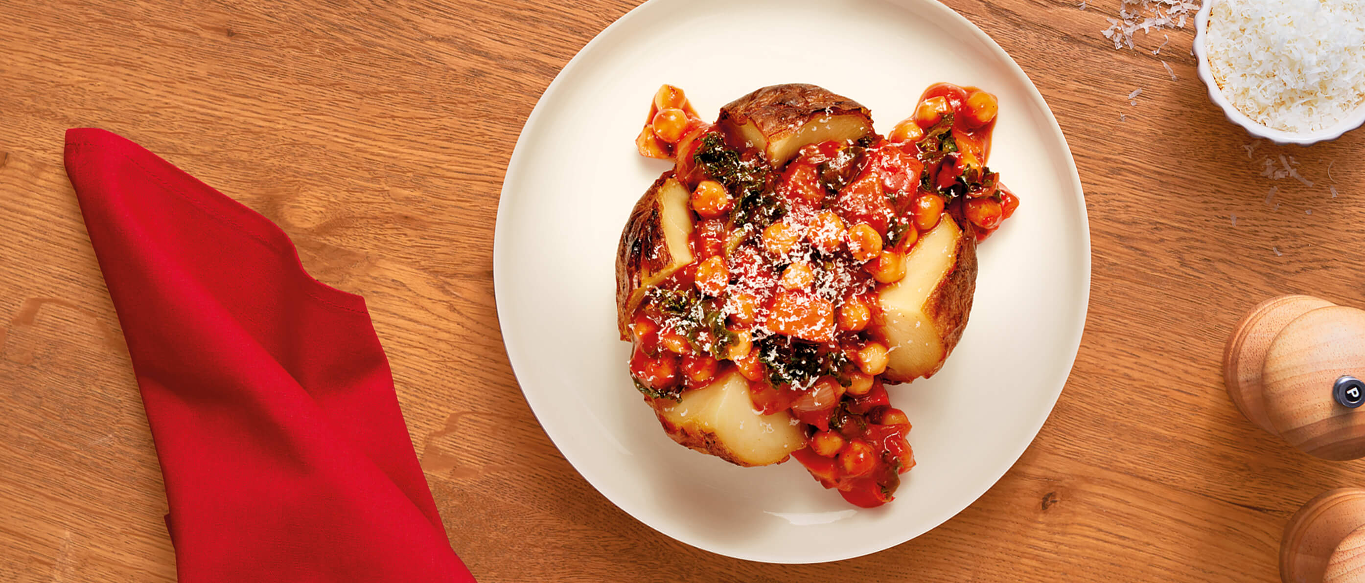 Tuscan Chickpea Stew with Jacket Potato