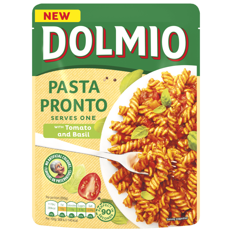 Dolmio® Pasta Pronto Tomato & Basil Microwave Fusili Dolmio UK